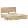 vidaXL Bettrahmen Sonoma-Eiche 180 x 200 cm Ingenieurs Holz