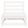 vidaXL 3-tlg. Garten-Lounge-Set Wei&szlig; Kiefer Massivholz