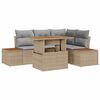vidaXL Garten-Sofa-Set 5 Stk. Beige Poly Rattan