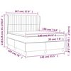 vidaXL Boxspringbett mit Matratze Dunkelbraun 140x190 cm Stoff