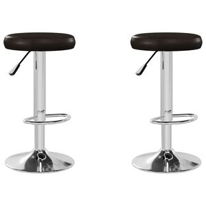 vidaXL Barhocker 2 Stk. Braun Kunstleder
