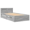 vidaXL Bettgestell mit Kopfteil Grau Sonoma 90x200 cm Holzwerkstoff