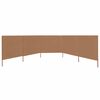 vidaXL 5-teiliges Windschutzgewebe 600 x 160 cm Taupe