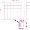 vidaXL Zaun mit Pfosten Grau 0,4 x 10 m Stahl und PVC