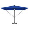 vidaXL Roma Parasol Blau 286 x 284 x 270 cm Aluminium und Polyester