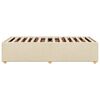 vidaXL Bettgestell ohne Matratze Creme 90x190 cm Stoff