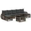 vidaXL Gartensofa-set 8 stk. Grau und Dunkelgrau Poly-Rattan