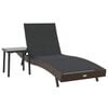 vidaXL Sonnenliege 2 stk. Poly-Rattan Schwarz und Braun