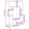 vidaXL B&uuml;cherregal R&auml;uchereiche 63x20x90 cm Holzwerkstoff