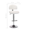 vidaXL Barhocker 2 Stk. Weiß Kunstleder