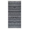 vidaXL Teppich Schwarz und Wei&szlig; 80x150 cm Baumwolle