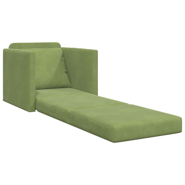 vidaXL Schlafsofa 60cm Hellgr&uuml;n Samt