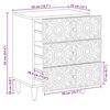 vidaXL Bettkasten mit Schubladen Wei&szlig; 50 x 33 x 60 cm Massivholz Mango
