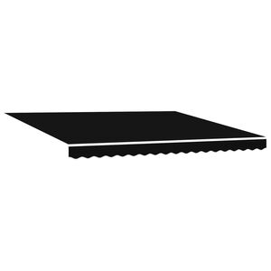 vidaXL Einziehbare Markise Schwarz 400 x 300 cm Polyester und Stahl