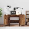 vidaXL Schreibtisch mit T&uuml;r Altholz 140 x 50 x 75 cm Holzwerkstoff