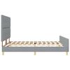 vidaXL Bettgestell mit Kopfteil Hellgrau 180 x 200 cm Stoff