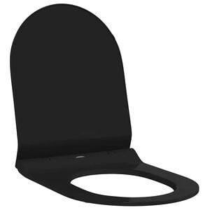vidaXL Toilettensitz Verstellbar Schwarz 50 x 36,5 x 5 cm Polypropylen