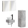 vidaXL Badezimmerschrank-Set 4 Stk. Betongrau Holzwerkstoff
