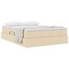 vidaXL Aufbewahrungsbett mit Matratze Creme 140 x 200 cm Polyester