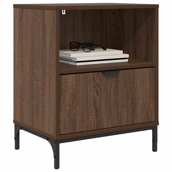 vidaXL Nachttische 2 pcs Braun Eichen-Optik 49 x 36 x 61 cm