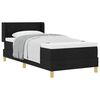 vidaXL Boxspringbett mit Kopfteil Schwarz 200 x 100 cm Stoff