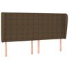 vidaXL Kopfteil mit Ohren Dunkelbraun 183x23x118/128 cm Stoff