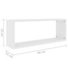 vidaXL W&uuml;rfelregale 6 Stk. Wei&szlig; 60x15x23 cm Holzwerkstoff