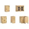 vidaXL Schrank mit Regal SKI 10 pcs Honigbraun Massives Kiefernholz
