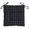 vidaXL Stuhlkissen 2 Stk. Schwarz Karomuster 40x40x7 cm Stoff