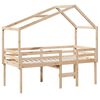 vidaXL Hochbett mit Dach 80x200 cm Massivholz Kiefer