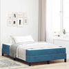 vidaXL Boxspringbett mit Matratze Dunkelblau 120 x 190 cm Stoff