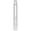 vidaXL Gabionen mit Hochbogen 3 Stk. 400x30x220/240cm Verzinktes Eisen
