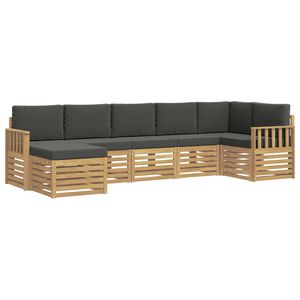 vidaXL Outdoor-Sofagarnitur 7 stk. Wei&szlig; und Anthrazit