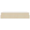 vidaXL Bettgestell mit Matratze mit Matratze 2 pcs Creme Stoff