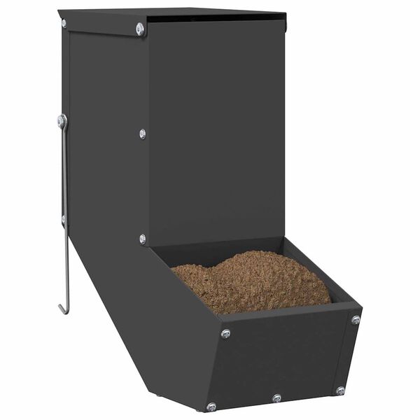 vidaXL Kaninchenf&uuml;tterer Schwarz 12,5 x 26 x 28,5 cm