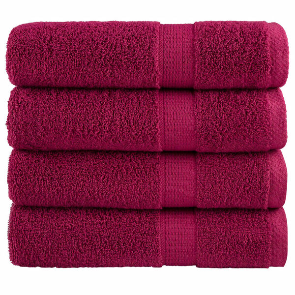 vidaXL Premium-Duscht&uuml;cher SOLUND 4 Stk. Bordeaux 70x140 cm 600 g/m&sup2;
