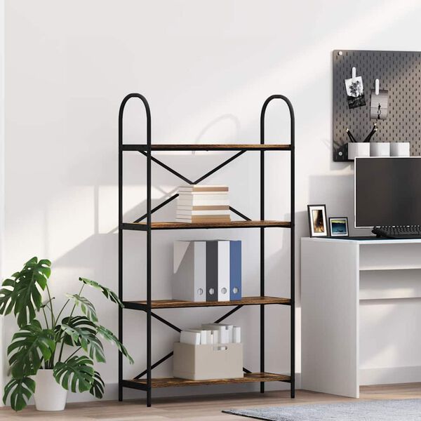 vidaXL B&uuml;cherregal Ger&auml;ucherte Eiche 80 x 30 x 146 cm Holzwerkstoff
