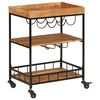 vidaXL Barwagen 60x40x80 cm Massivholz Akazie und Eisen