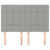 vidaXL Kopfteil Hellgrau 144x5x118/128 cm Stoff
