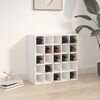 vidaXL Weinschrank Wei&szlig; 56 x 25 x 56 cm Massivholz Kiefer
