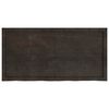 vidaXL Waschtischplatte Dunkelbraun 120x60x(2-6)cm Massivholz
