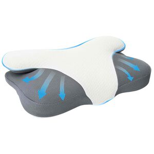 vidaXL Nackenkissen Wei&szlig; Viscoschaum 57 x 36 x 13 cm