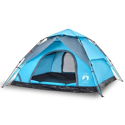 vidaXL Kuppel-Campingzelt 5 Personen Blau Quick Release