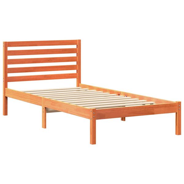 vidaXL Bettrahmen Wachsbraun 80 x 200 cm Massives Kiefernholz