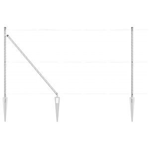 vidaXL Zaunpfosten 52 pcs Grau 3,2 x 3,2 x 160 cm