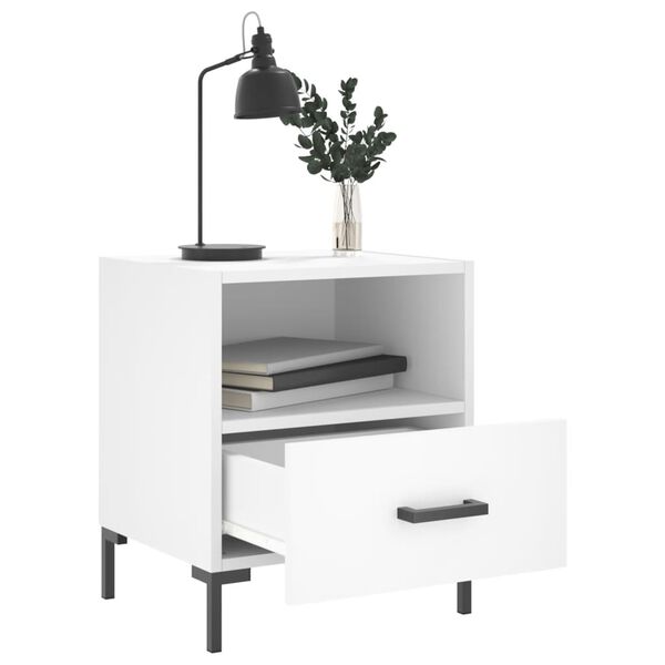 vidaXL Nachttische 2 Stk. Wei&szlig; 40x35x47,5 cm Holzwerkstoff