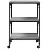 vidaXL Druckerst&auml;nder 3 Ablagen Grau Sonoma 50x41x75 cm Holzwerkstoff