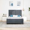 vidaXL Boxspringbett mit Kopfteil Dunkelgrau 140 x 190 cm Samt