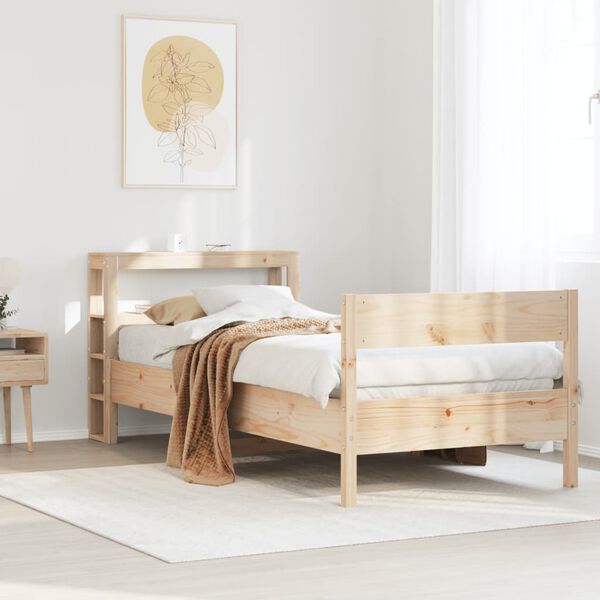 vidaXL Massivholzbett ohne Matratze 90x200 Kiefernholz