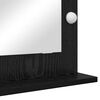 vidaXL Waschtischspiegel Schwarz Eichen-Optik 70 x 50 x 18 cm